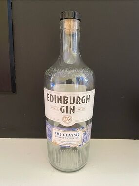 Empty 700ml bottle of Edinburgh Gin